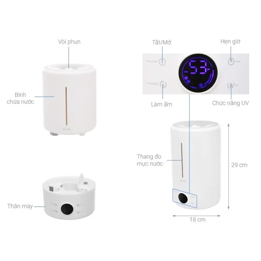 Máy tạo độ ẩm Deerma F628S 1