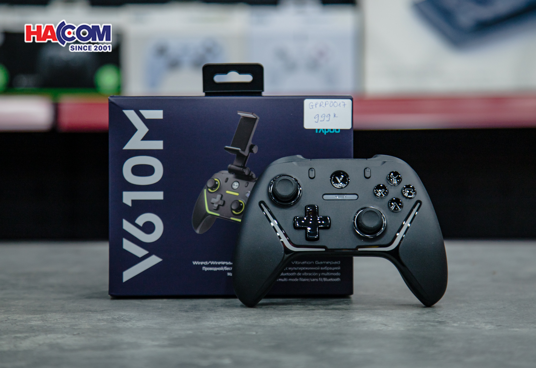 Tay cầm chơi game 2 chế độ kết nối có dây/ không dây Rapoo V610M 4