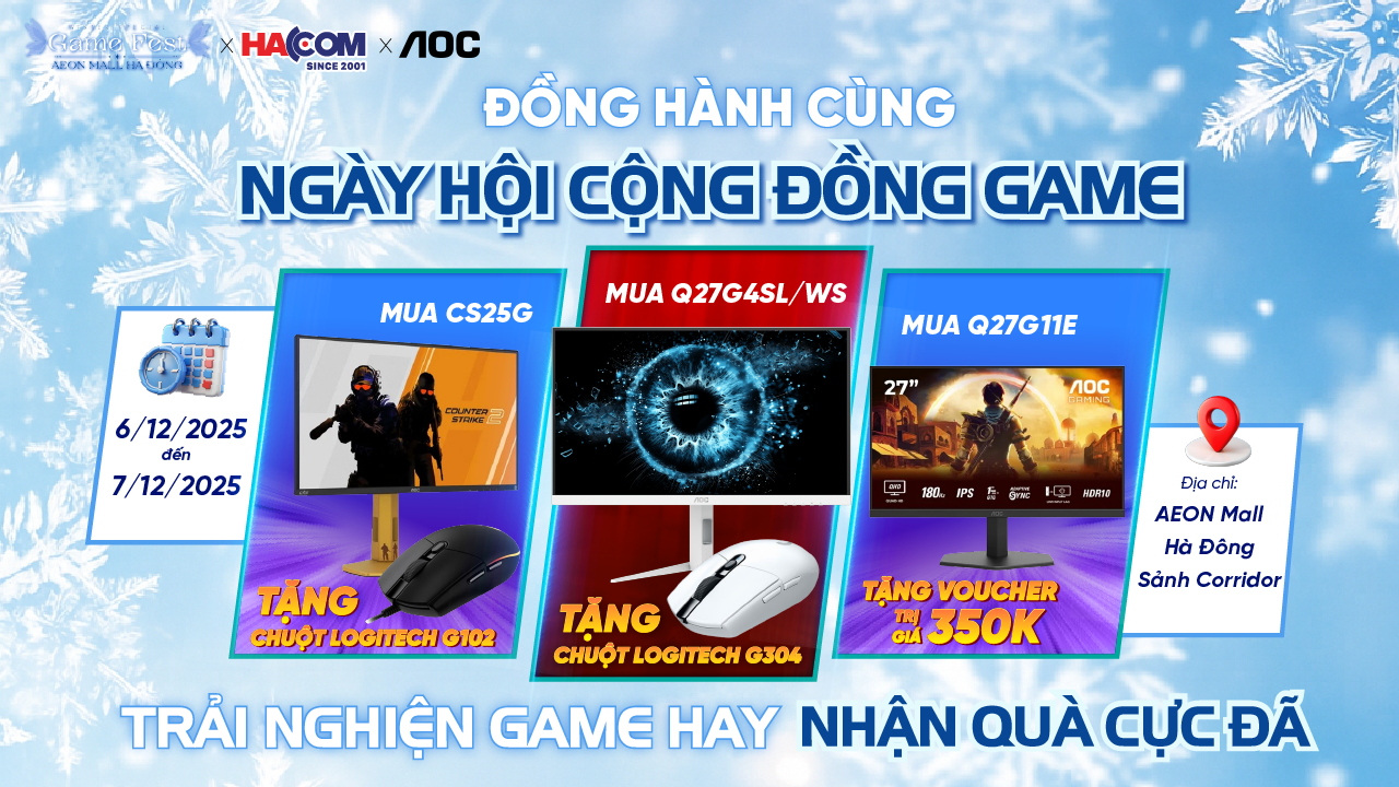 HACOM x AOC – ĐỒNG HÀNH CÙNG FANTASIA GAME FEST: WINTER SPECIAL