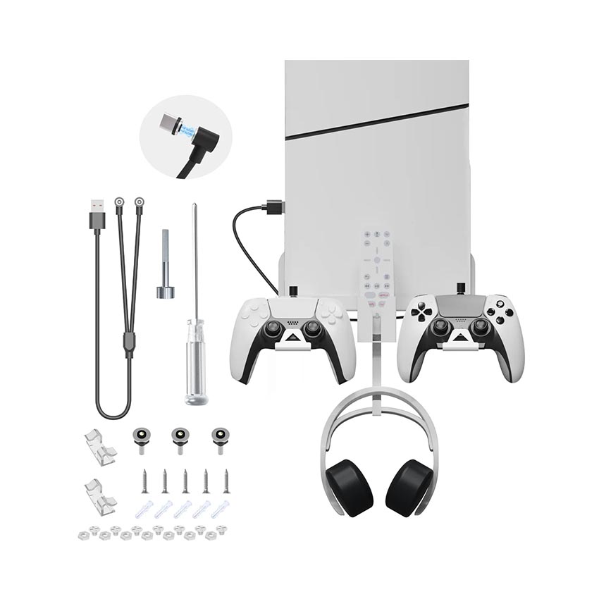 Giá treo JYS cho Playstation 5 Slim màu trắng (JYS-P5177)
