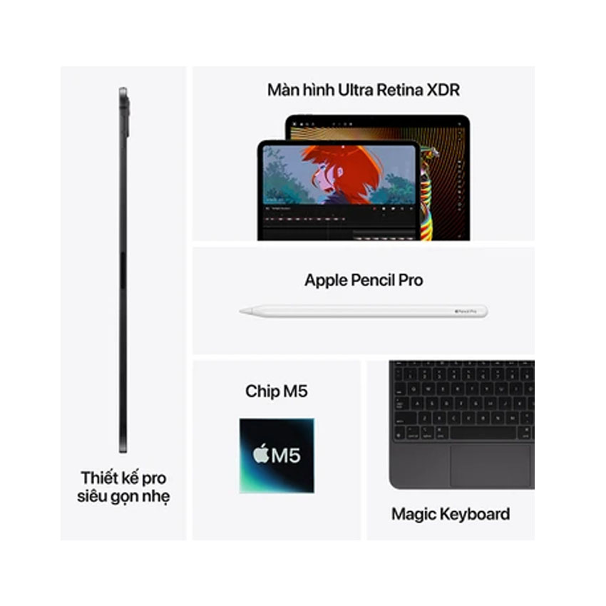 Máy tính bảng Apple iPad Air Pro 11 M5 5G (256GB/11 inch/Wifi/Đen) (ME2N4ZA/A) 2