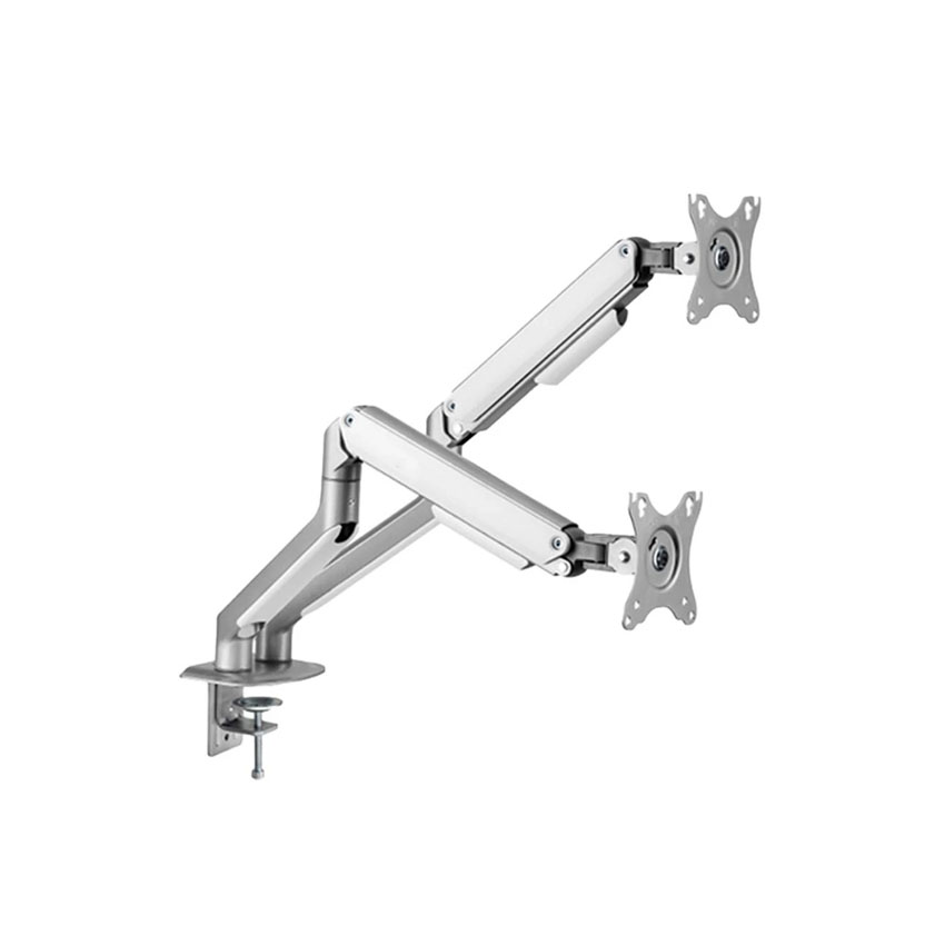 Giá đỡ màn hình đôi Hyperwork T6 Pro Dual HPW-T6P.Dual.V2-SLV Trắng xám