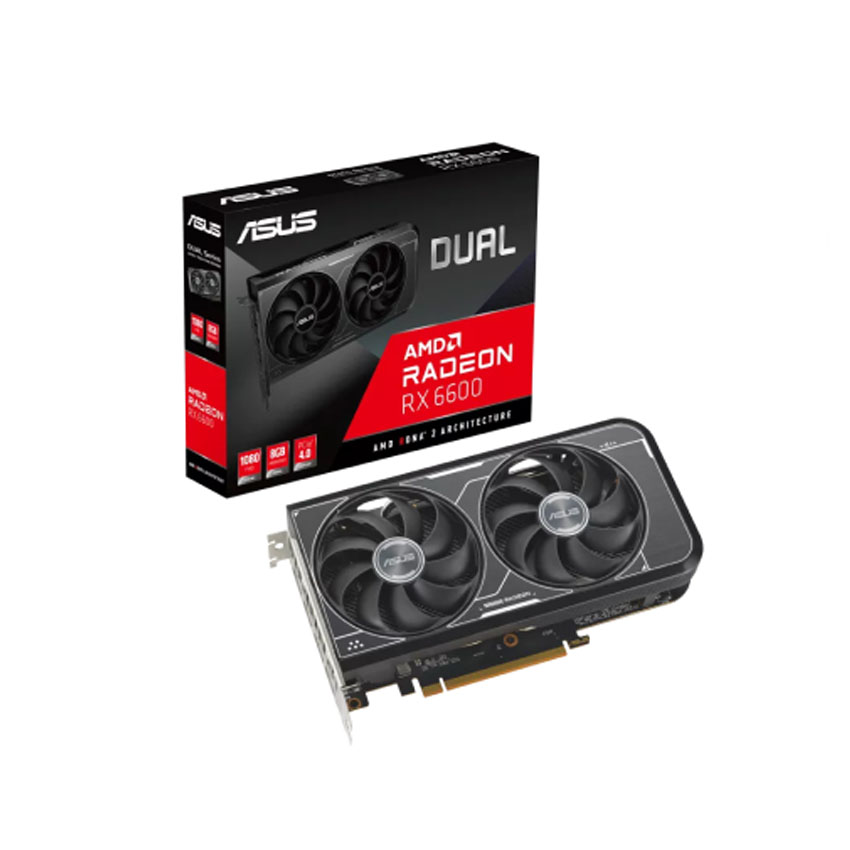 Card màn hình Asus DUAL Radeon RX 6600 8GB - Cũ đẹp (Box) chính hãng