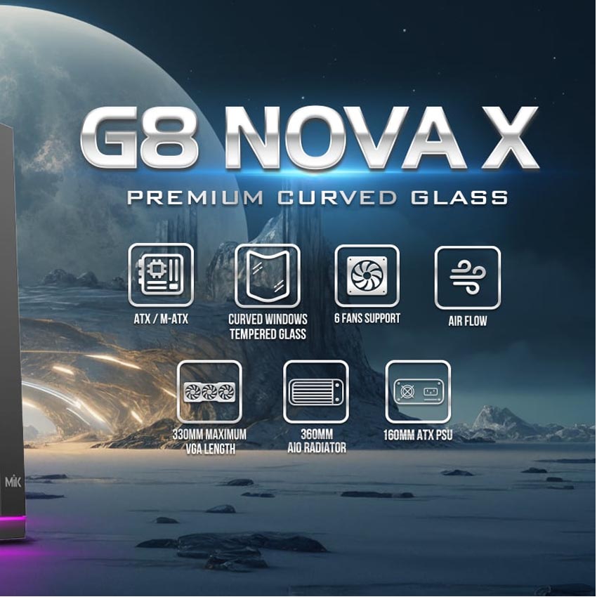 Vỏ Case MIK G8 NOVA X (ATX/0fan) - Hình 7