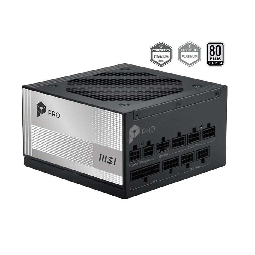 Nguồn MSI PRO A1000PL PCIE5 - 1000W (80 Plus Platinum/Full Modular) chính hãng