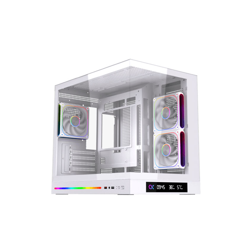 Vỏ case XIGMATEK Cloud M DGT 3AF Arctic (mATX/3 Fan/màn hình Digital) chính hãng