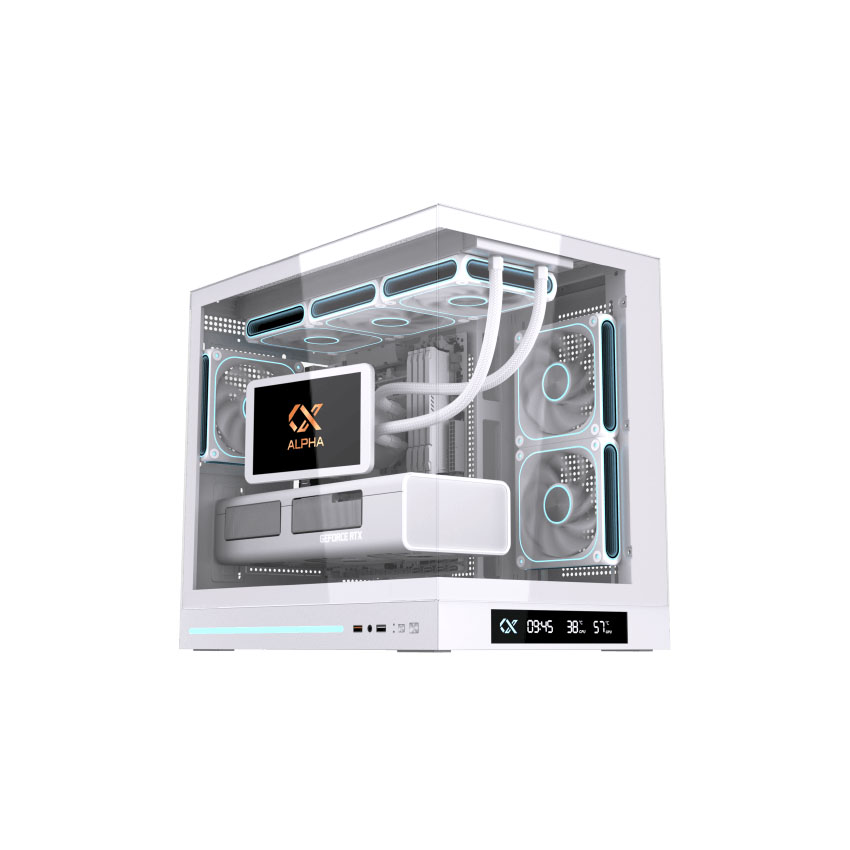 Vỏ case XIGMATEK Cloud M DGT 3AF Arctic (mATX/3 Fan/màn hình Digital) - Hình 5