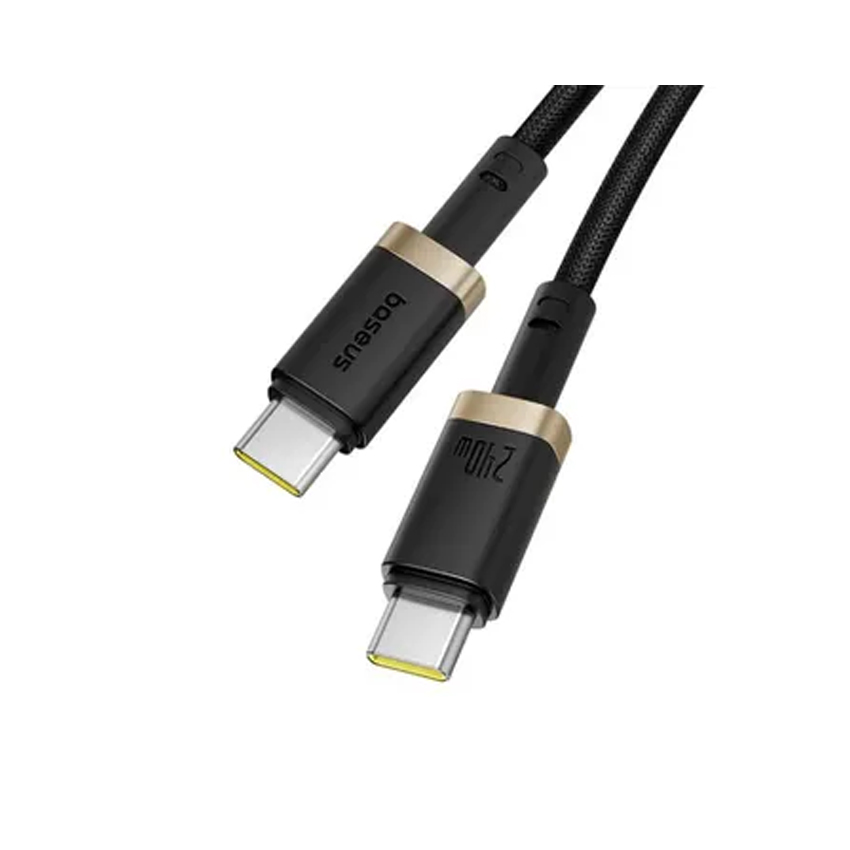Cáp sạc nhanh hiệu Baseus Dura USB-C to USB-C 240W 1m - Màu vàng đen chính hãng