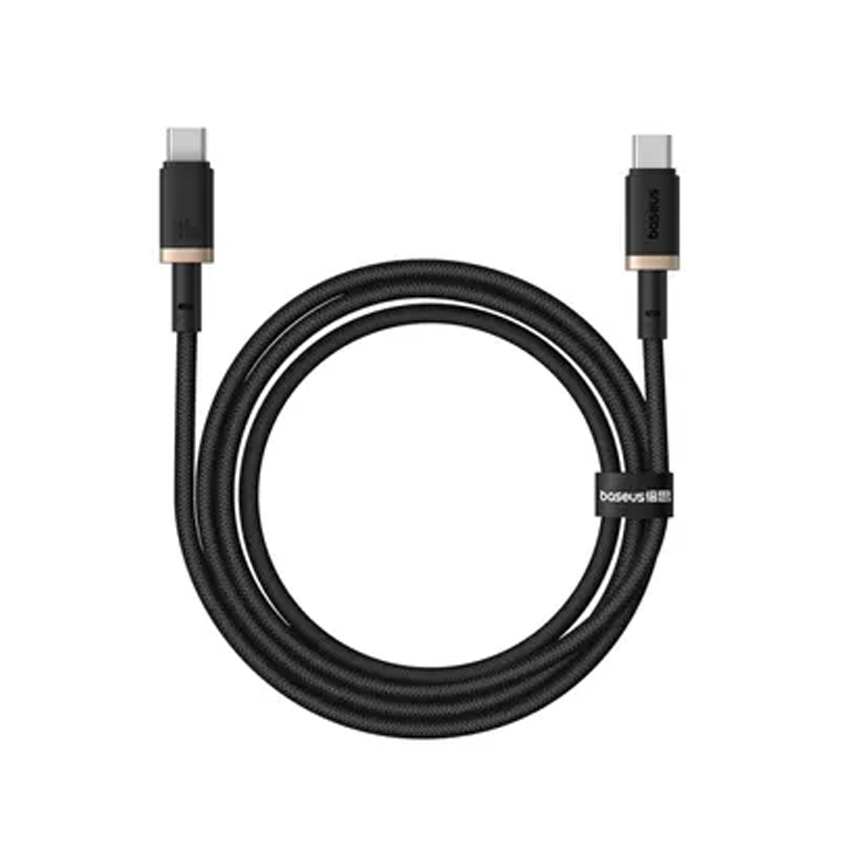 Cáp sạc nhanh hiệu Baseus Dura Series Type-C to Type-C 100W 2m - Màu vàng đen chính hãng