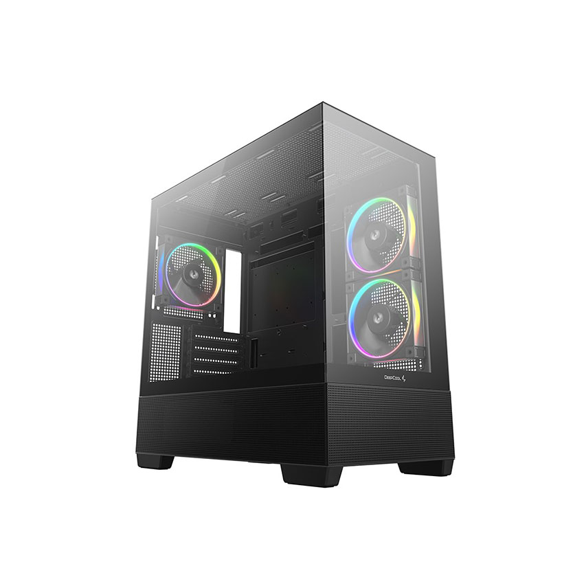 Vỏ Case DEEPCOOL CG380 3F - Black (mATX/3 fan RGB) chính hãng
