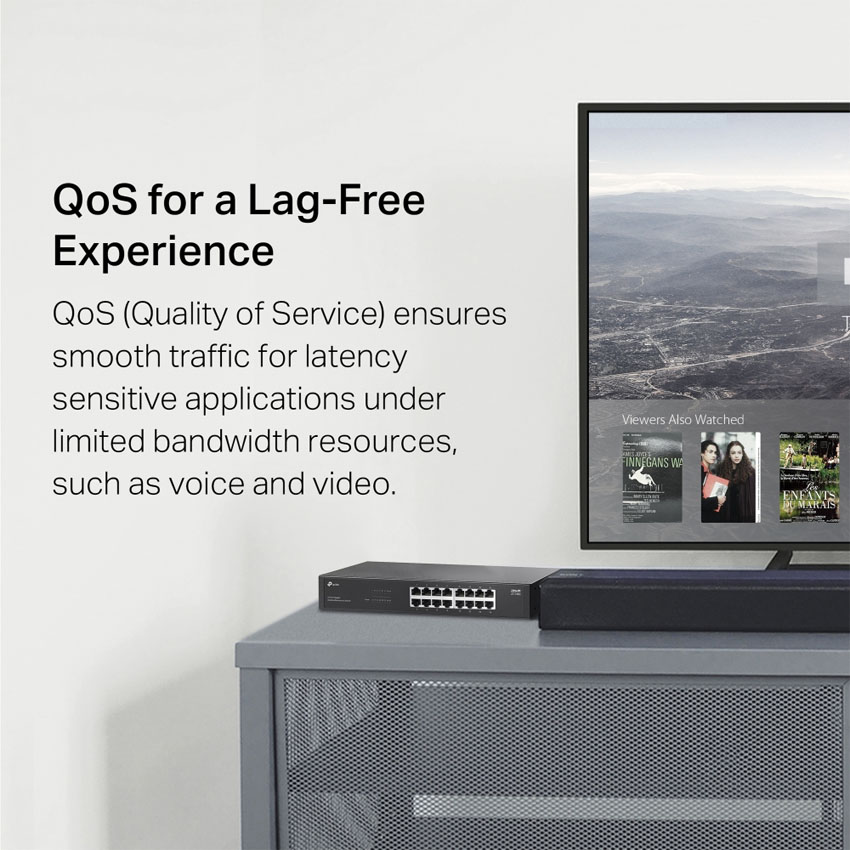 Switch TP-Link LS1016G (Gigabit 1000Mbps/ 16 Cổng/ Vỏ kim loại) 11