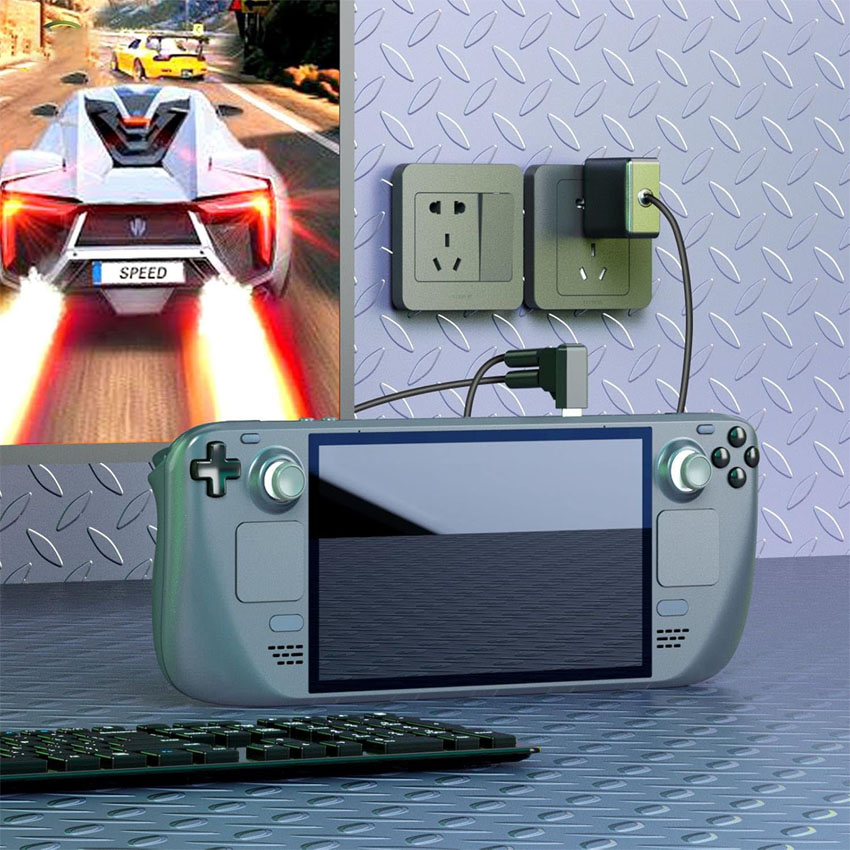 Bộ chia nguồn và dữ liệu Steam Deck USB type C 10Gbps bẻ góc (JYS JYS-SD019) 3