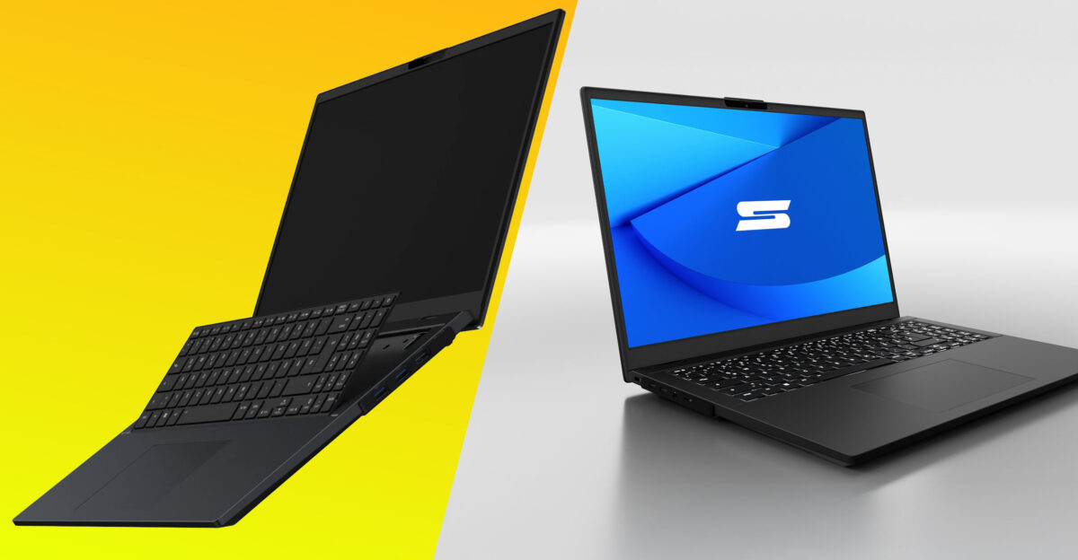 schenker presents semi modular laptops