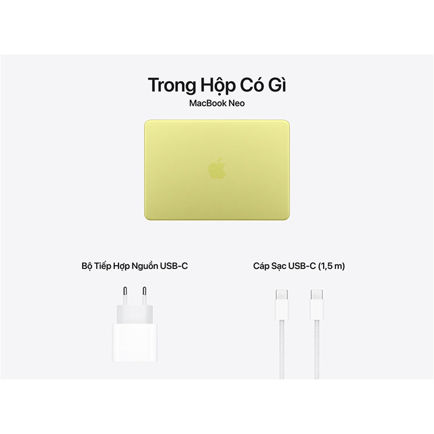 Laptop Apple Macbook Neo 18 Pro (MHFD4SA/A) (6 Core CPU/5 core GPU/8GB RAM/256GB SSD/ 13 inch/Vàng C - Hình 2