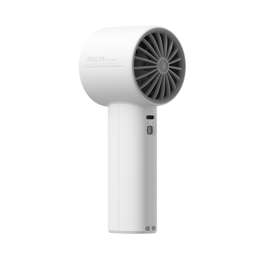 Quạt Cầm Tay Jisulife Life 10 4000mAh Màu Trắng Xám - Hình 2