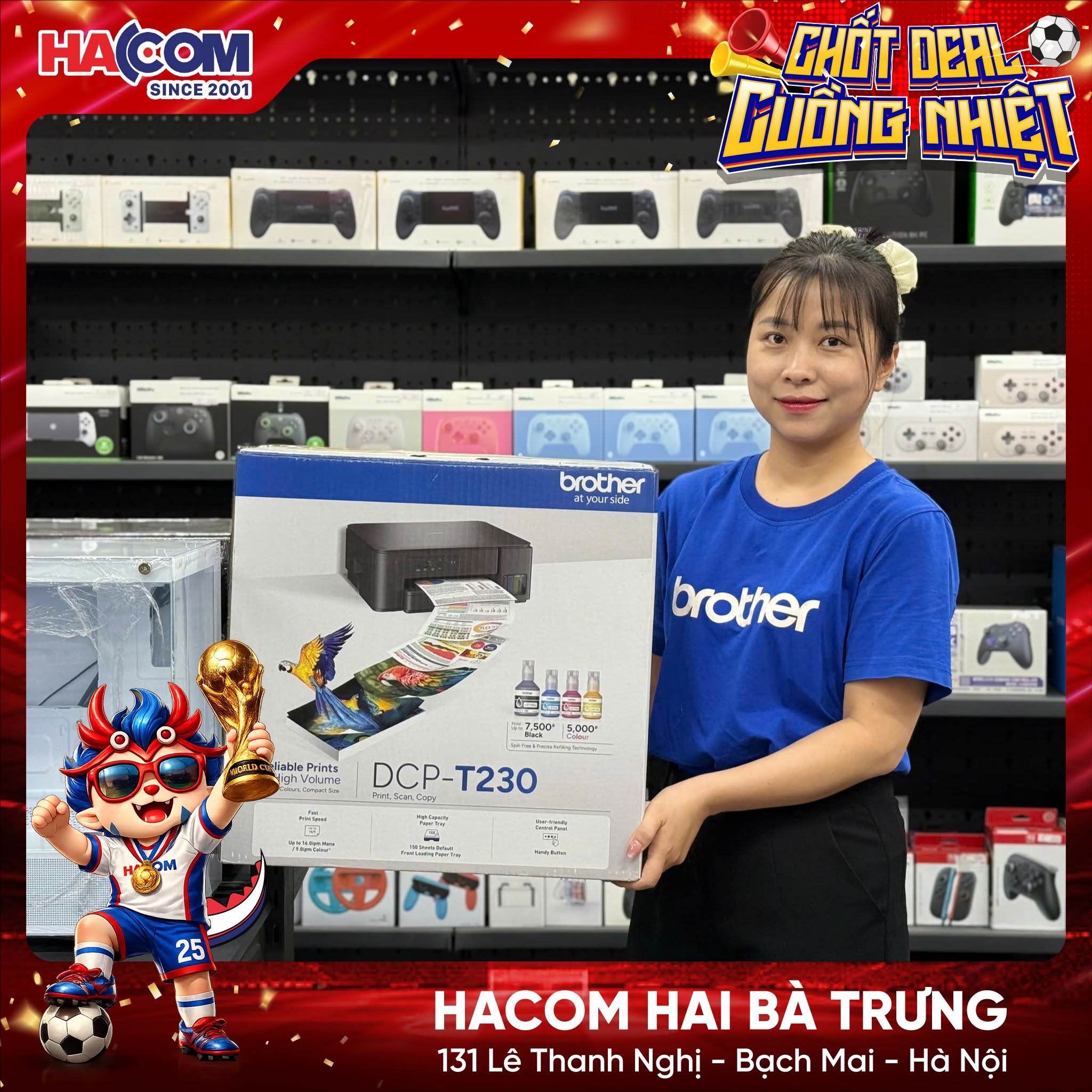Máy in Brother DCP-T230 - phun màu đa chức năng - Hình 4