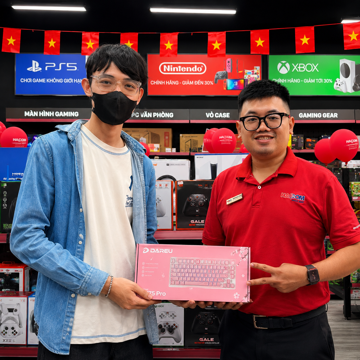 Bàn phím cơ Gaming Dareu EK75 PRO Sakura Pink_Dream switch - Hình 7