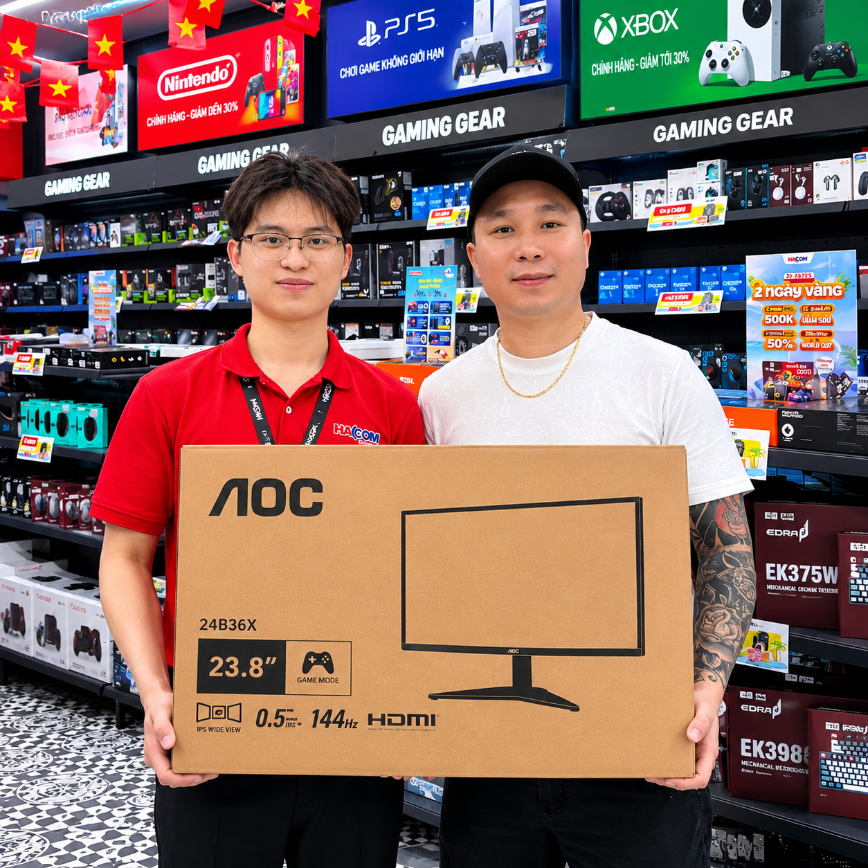 Khách hàng sử dụng Màn hình AOC 24B36X (23.8 inch/FHD/IPS/144Hz/0.5ms)