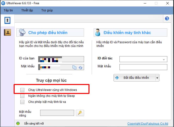 Tùy chỉnh Ultraviewer cho laptop sau khi cài đặt - HACOM 2