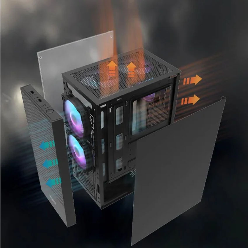 Vỏ case DarkFlash A290 (ATX3 fan) 4