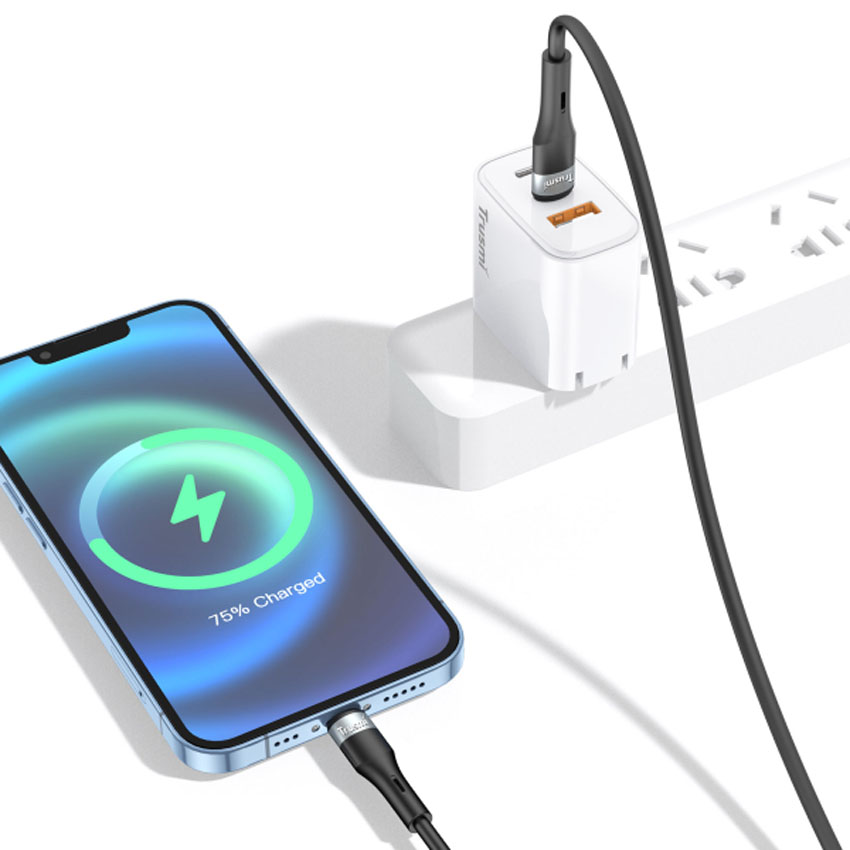 Cáp sạc Trusmi USB to USB-C CA34, dài 1M, màu đen TRUSMI 1