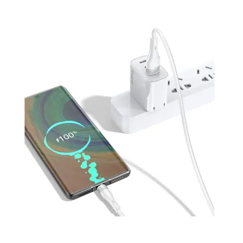 Cáp sạc Trusmi USB to USB-C CA34, dài 1M, màu trắng 1