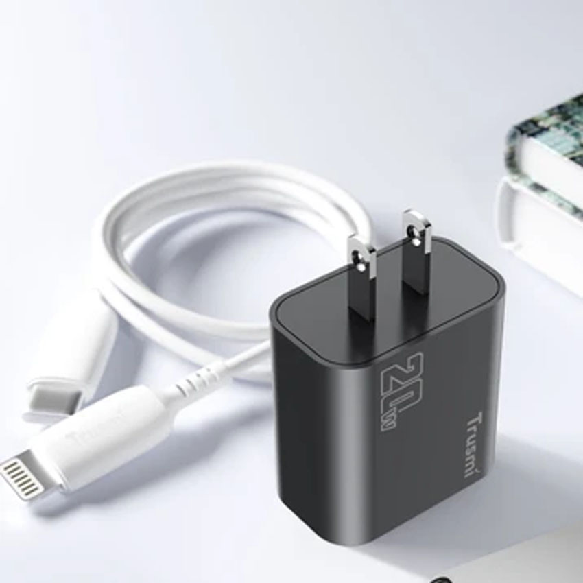 Sạc nhanh Trusmi PD20W A+C màu đen US (CH07-053) 3