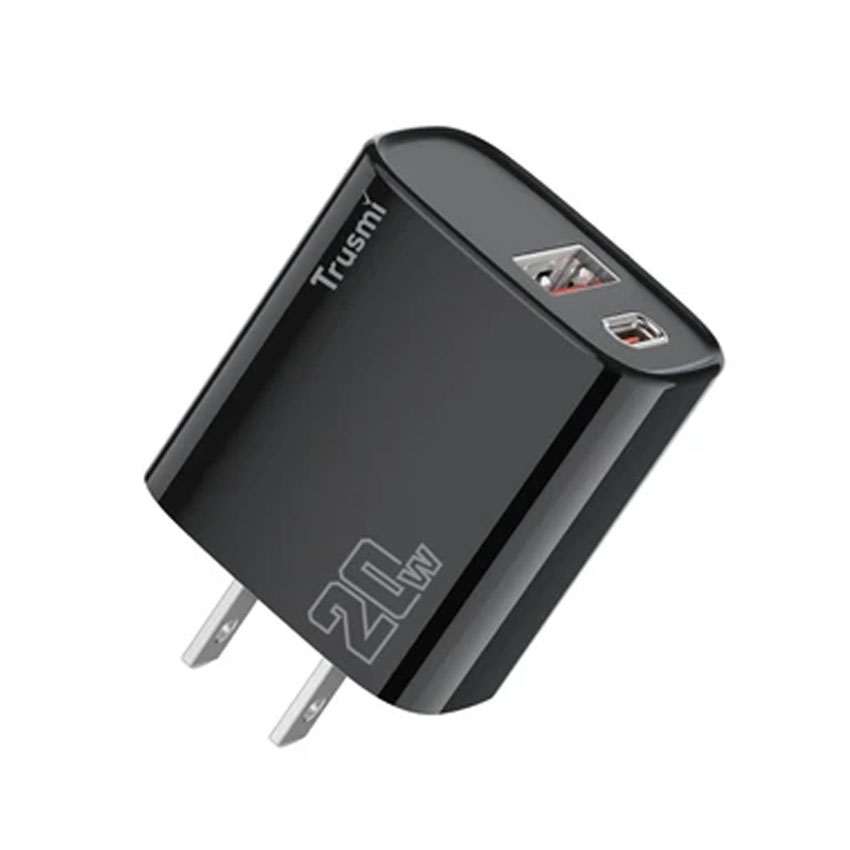 Sạc nhanh Trusmi PD20W A+C màu đen US (CH07-053)