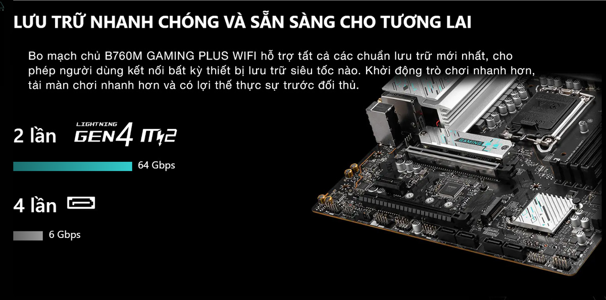 mainboard msi b760m gaming plus wifi hacom 3