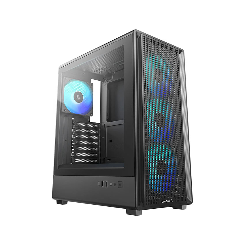 Vỏ Case DEEPCOOL CC550 4F - Black (ATX/4 Fan ARGB) chính hãng