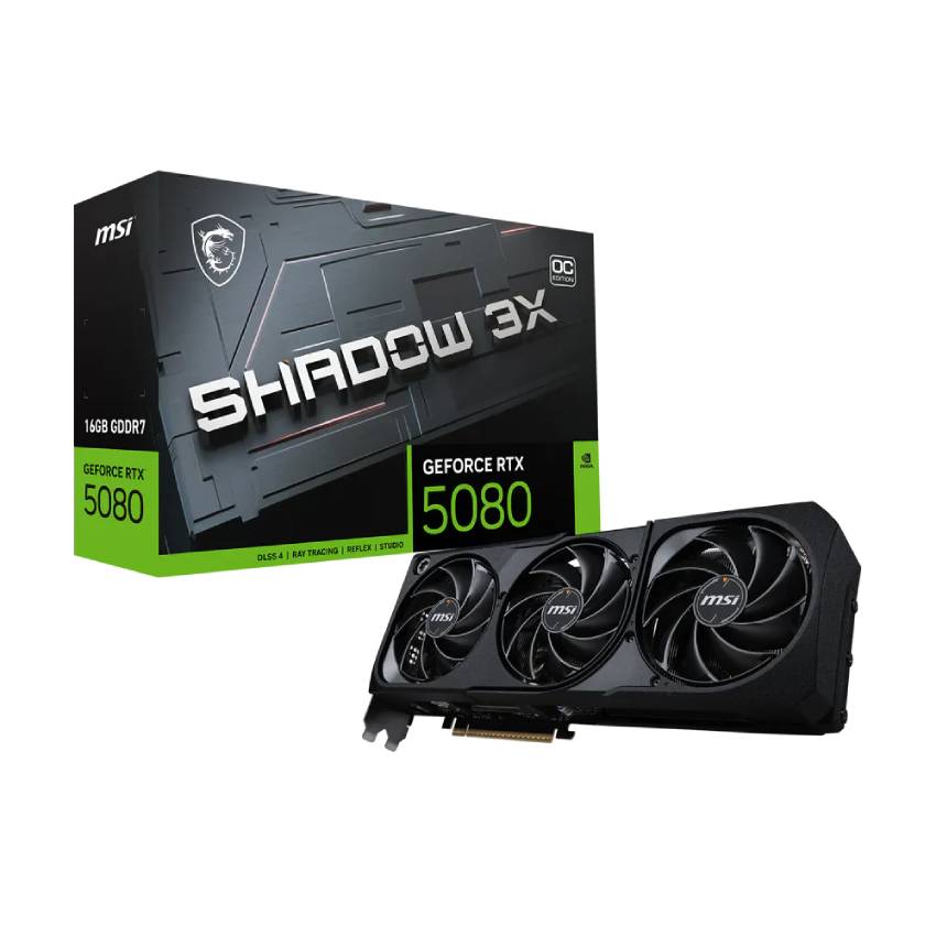 Card màn hình MSI RTX 5080 16G SHADOW 3X OC chính hãng