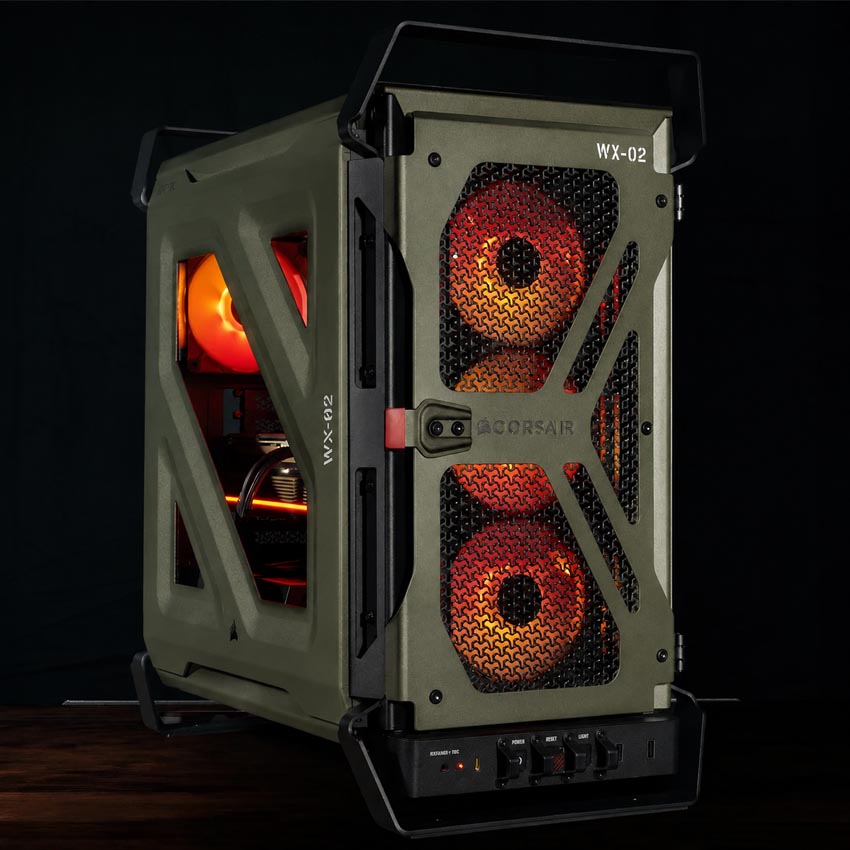Vỏ máy tính Corsair WARTHOG - Mil Green (eATX/3 Fan) - Hình 2