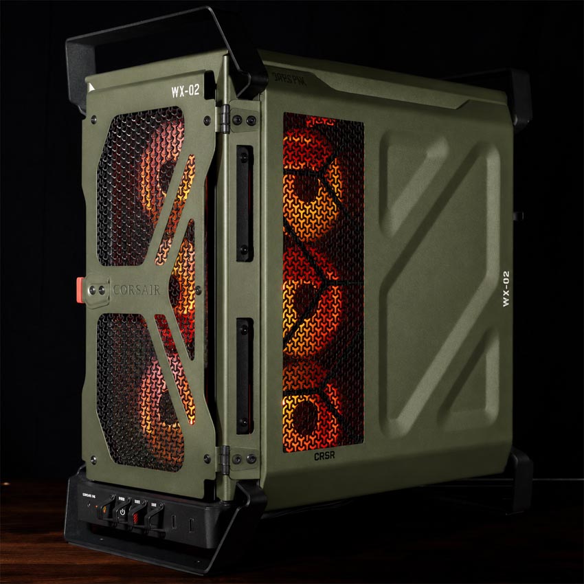 Vỏ máy tính Corsair WARTHOG - Mil Green (eATX/3 Fan) - Hình 3