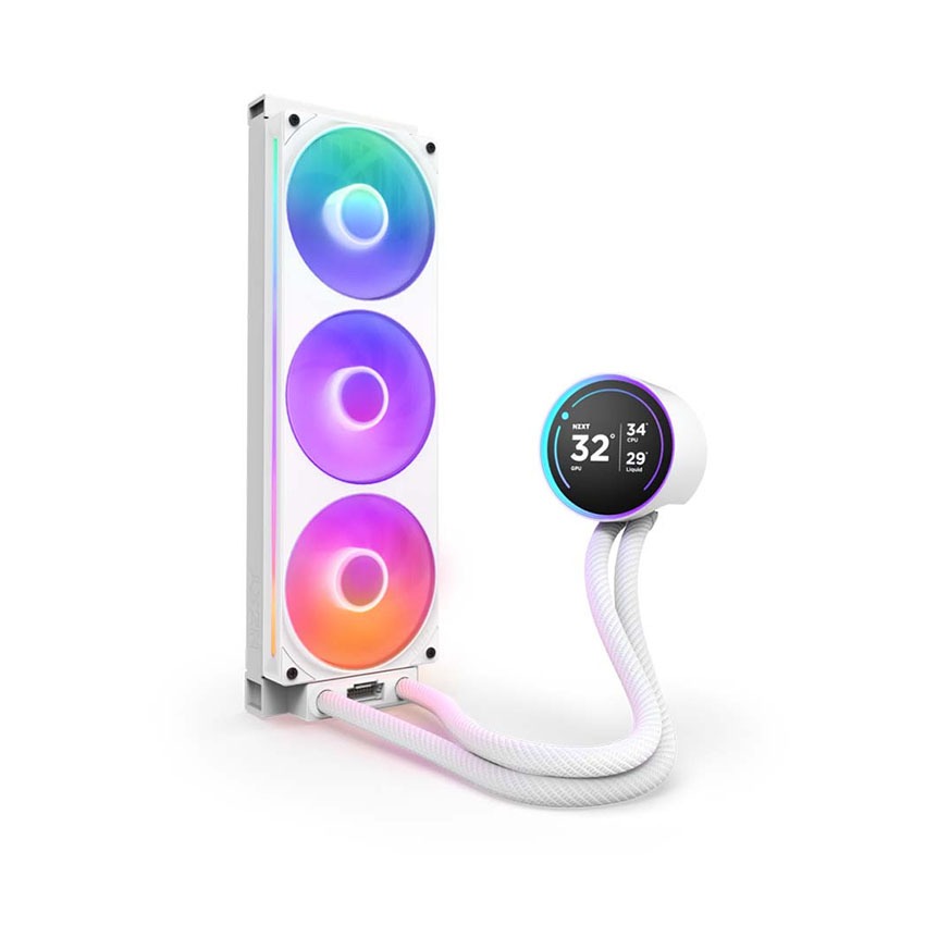 Tản nhiệt nước NZXT KRAKEN ELITE 360 RGB V2 White (RL-KR36E-W2) - Likenew (Tray) - Hình 2