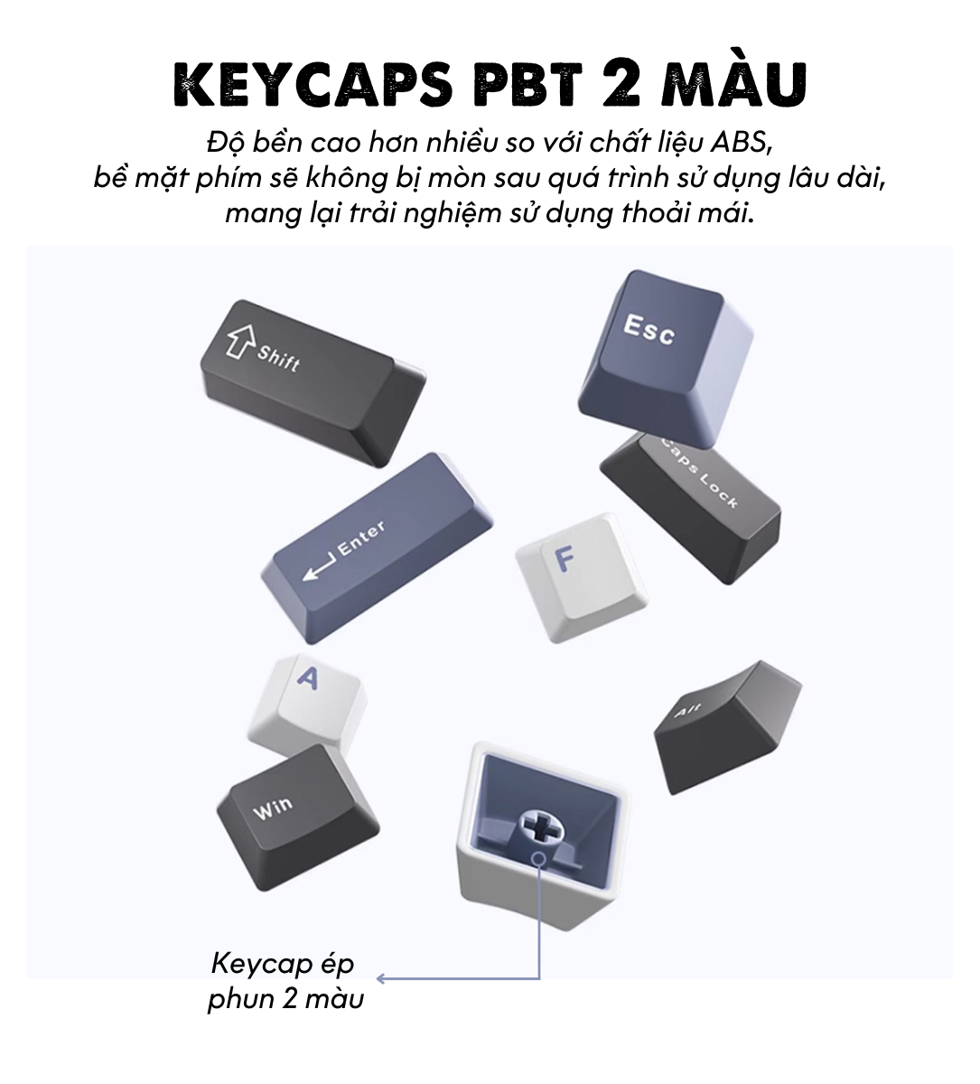 Bàn phím cơ gaming AULA F87 3 mode 11