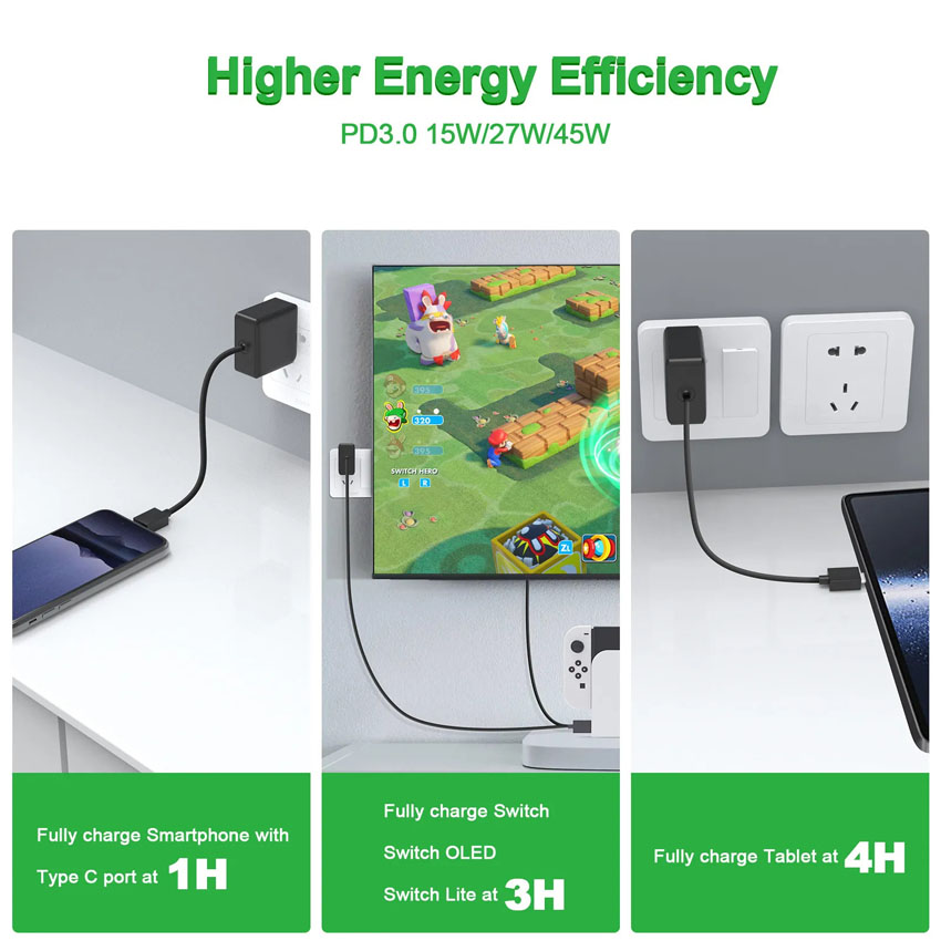 Bộ sạc nguồn nhanh JYS cho Steam Deck 45W AC (JYS-SD008) 3