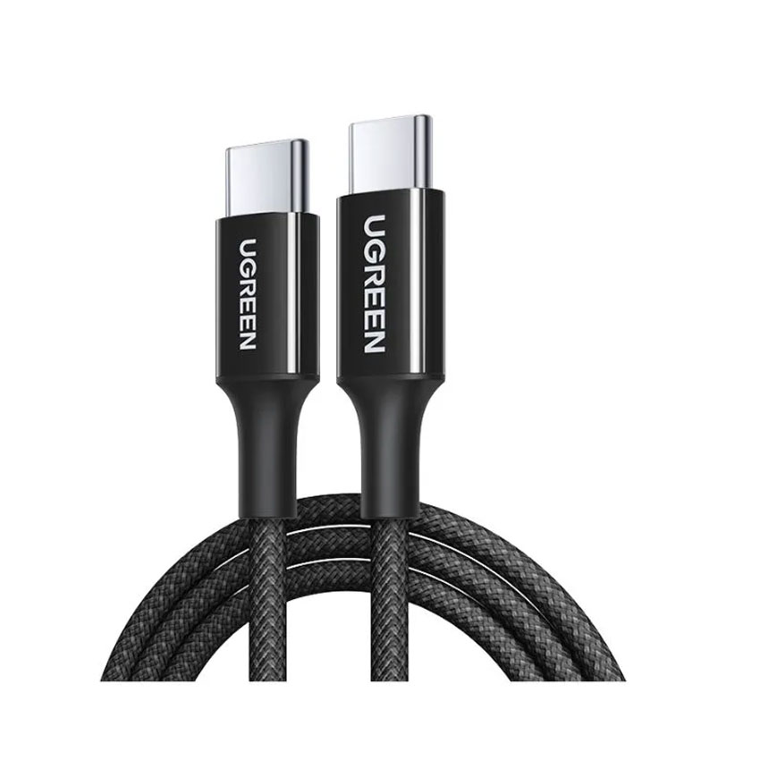 Cáp sạc Ugreen USB-C 1m màu đen ,bọc nhựa PVC vải bện 35254