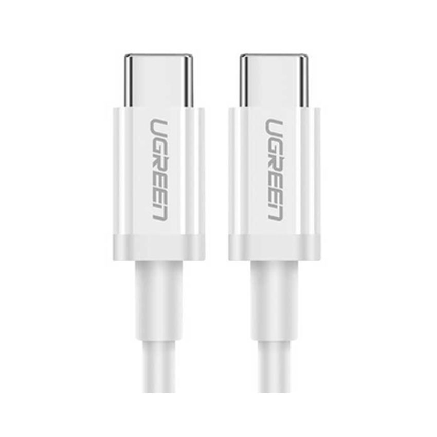 Cáp sạc nhanh Ugreen US264 Type C 1m 3A, vỏ bện nylon màu trắng 60518
