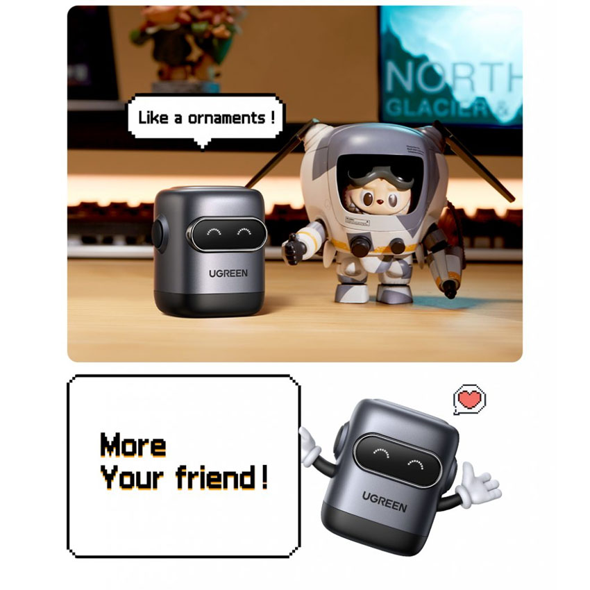 Củ sạc nhanh Ugreen GaN hình Robot 30W 1 cổng Type-C màu đen 45004 US 6