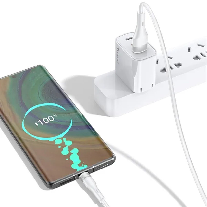 Cáp sạc Trusmi USB to USB-C CA34, dài 1M, màu đen TRUSMI 1