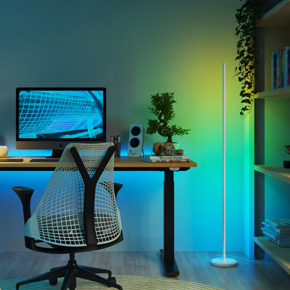 Cây đèn hắt sáng thông minh Nanoleaf - 16 Triệu Màu, Đồng Bộ Nhạc, Điều Khiển Giọng Nói màu trắng - Hình 3