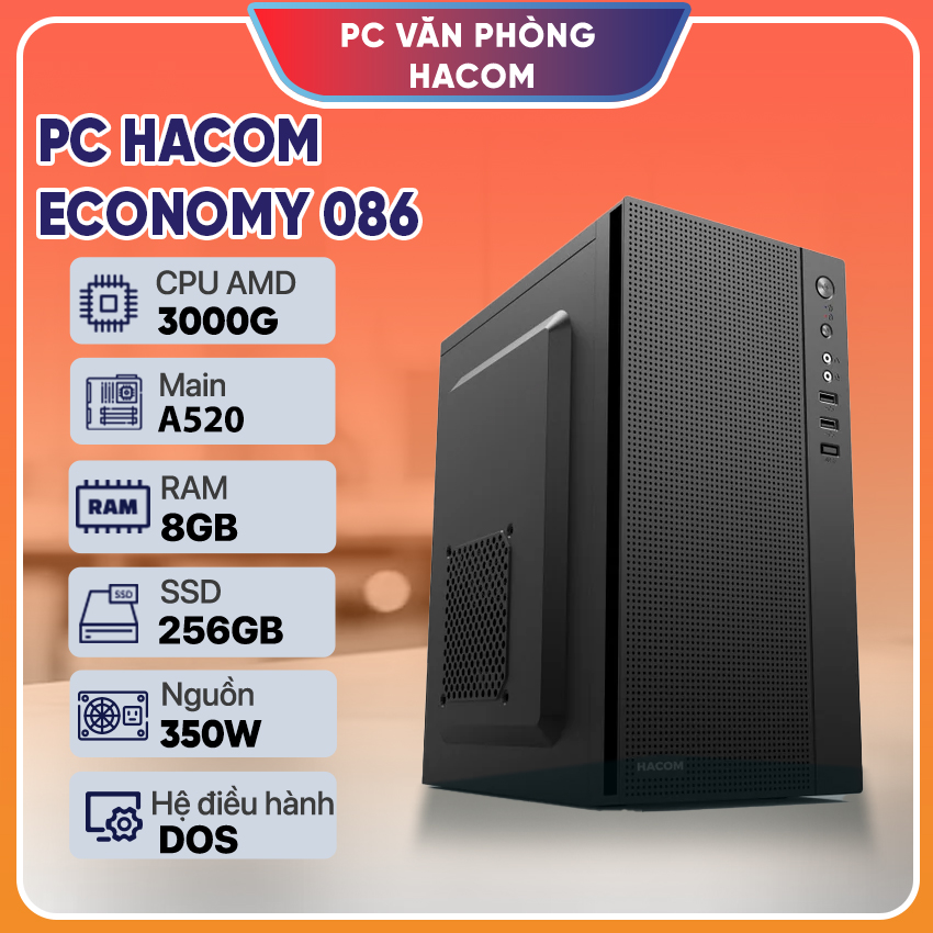 PC HACOM ECONOMY 086 (Athlon 3000G / 8GB RAM / 240GB SSD) chính hãng