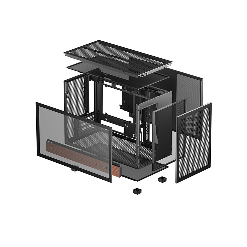 Vỏ Case DEEPCOOL CH260 WOOD - Black (mATX/0 fan) - Hình 5
