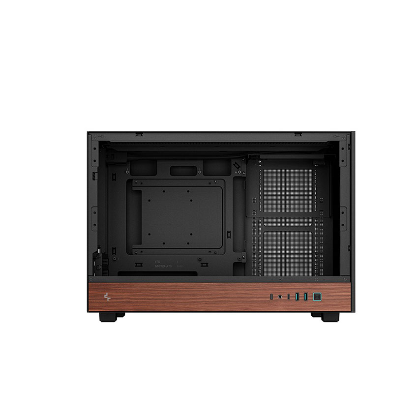 Vỏ Case DEEPCOOL CH260 WOOD - Black (mATX/0 fan) - Hình 3