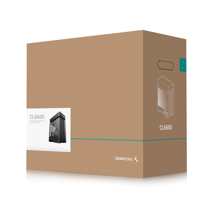 Vỏ Case DEEPCOOL CL6600 ATX - Black (ATX/2 Fan RGB cánh ngược/Tản AIO 360mm) - Hình 4