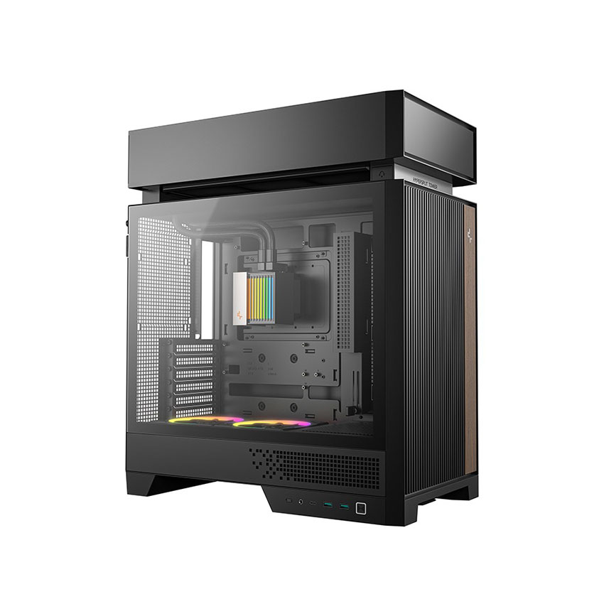 Vỏ Case DEEPCOOL CL6600 ATX - Black (ATX/2 Fan RGB cánh ngược/Tản AIO 360mm) chính hãng