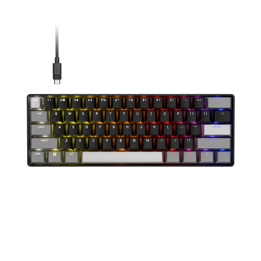 Bàn phím Corsair CLIPPER PRO MINI 60-CORE-BLK RGB (CH-979101J-NA) chính hãng