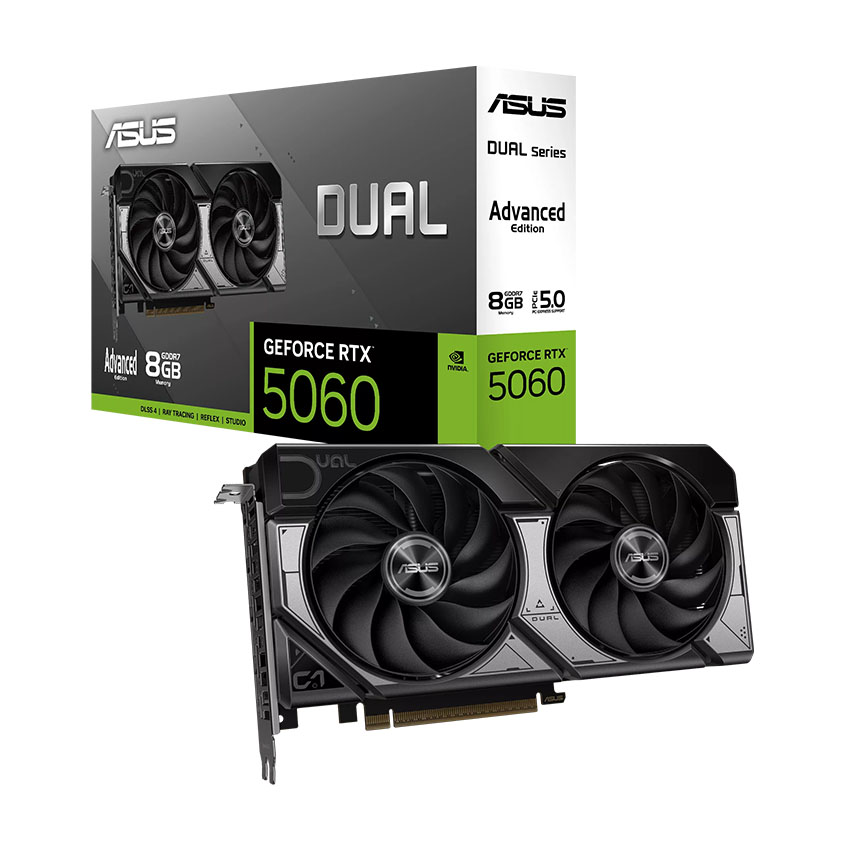 Card màn hình Asus  DUAL RTX 5060 8GB OC Advanced chính hãng
