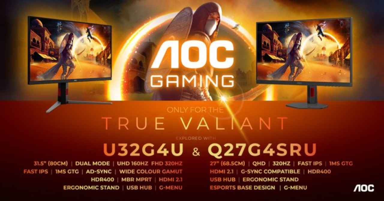AOC ra mắt màn hình gaming giá rẻ U32G4U và Q27G4SRU