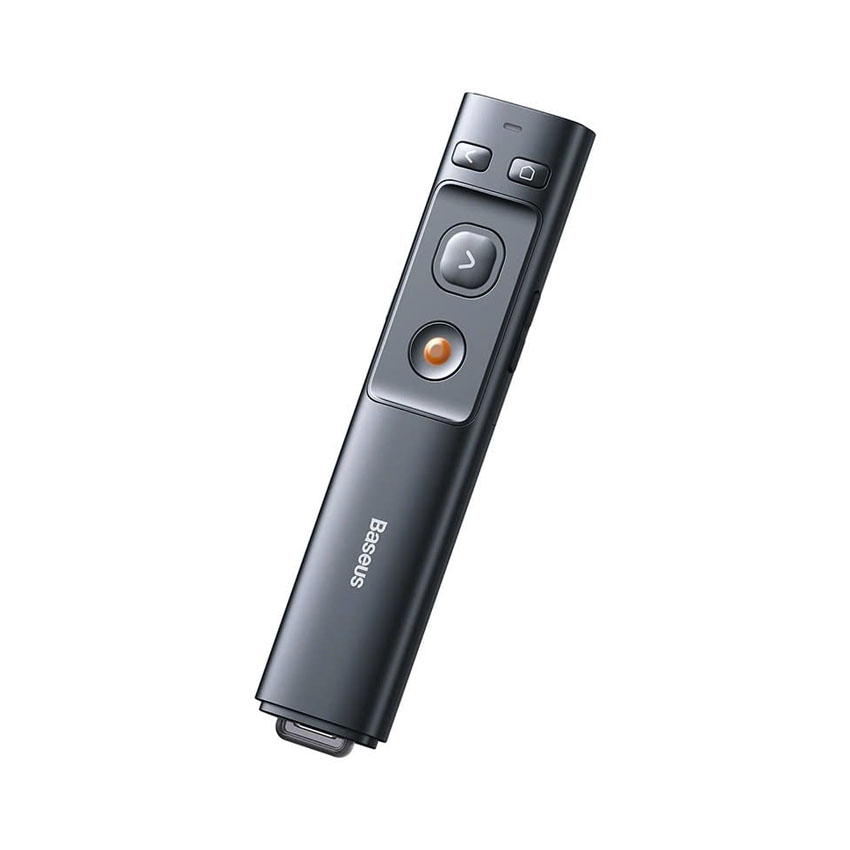 Bút trình chiếu Baseus Orange Dot Wireless Presenter (Red Laser)(Charging) Grey (Hàng trải nghiệm) - Hình 2